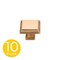 Sapphire Accent Series Modern Square Gold Cabinet Hardware Knob, 10pack SP-1071-K-BRA-10 - alternate 1